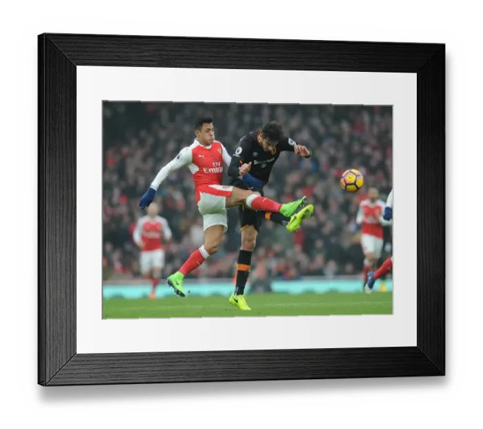 Framed Print : Arsenal vs Hull City: Sanchez vs Ranocchia Clash in Premier League Showdown