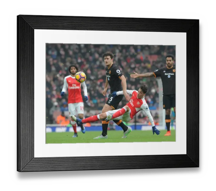 Framed Print : Arsenal vs Hull City: Ozil vs Maguire Clash in Premier League Showdown