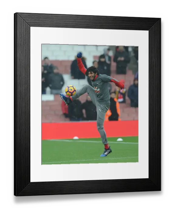 Framed Print : Mohamed Elneny: Arsenal's Midfield Enforcer Readies for Arsenal vs. Hull City (2016-17)