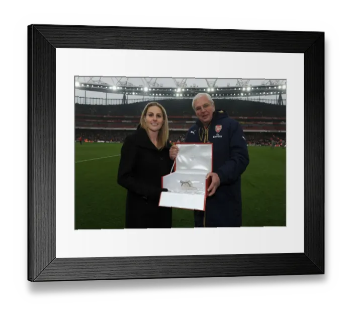 Framed Print : Arsenal Honors Kelly Smith with Canon Presentation at Arsenal v Hull City Match, 2017 Framed Print : Arsenal Honors Kelly Smith with Canon Presentation at Arsenal v Hull City Match, 2017