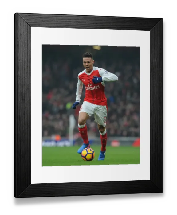 Framed Print : Arsenal's Kieran Gibbs in Action during Premier League Clash against Hull City (2016-17)
