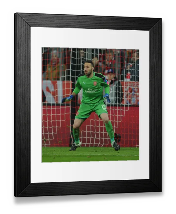 Framed Print : Arsenal's David Ospina Faces Bayern Munich in Champions League Showdown