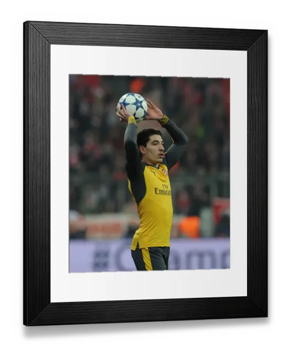 Framed Print : Arsenal's Hector Bellerin Faces Bayern Munich in Champions League Showdown