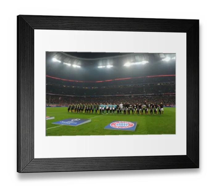 Framed Print : Arsenal vs. Bayern Munich: UEFA Champions League Showdown - First Leg, Munich 2017