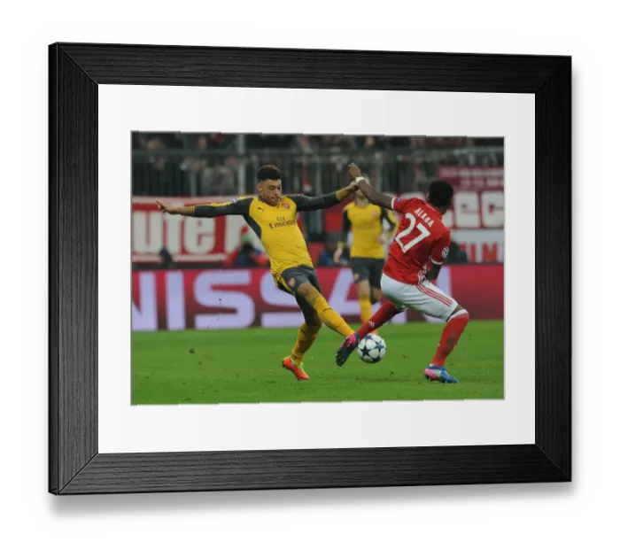 Framed Print : Clash of Stars: Oxlade-Chamberlain vs. Alaba - Bayern Munich vs. Arsenal UCL Showdown Framed Print : Clash of Stars: Oxlade-Chamberlain vs. Alaba - Bayern Munich vs. Arsenal UCL Showdown