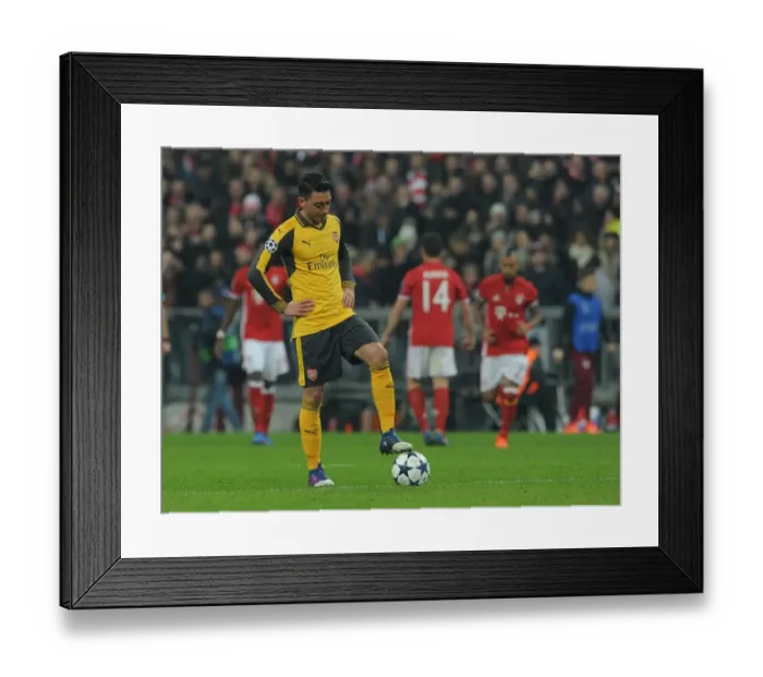 Framed Print : Mesut Ozil in Action: Arsenal vs. Bayern Munich, UEFA Champions League (2016-17) - Showdown at Allianz Arena Framed Print : Mesut Ozil in Action: Arsenal vs. Bayern Munich, UEFA Champions League (2016-17) - Showdown at Allianz Arena