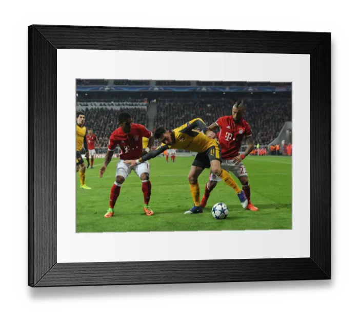 Framed Print : Mesut Ozil vs. Bayern's Defense: A Tactical Battle in the UCL First Leg, Munich 2017 Framed Print : Mesut Ozil vs. Bayern's Defense: A Tactical Battle in the UCL First Leg, Munich 2017