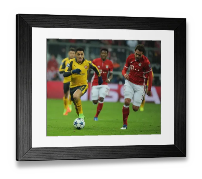 Framed Print : Sanchez vs. Hummels: A Champions League Showdown - Arsenal vs. Bayern Munich, 2016-17