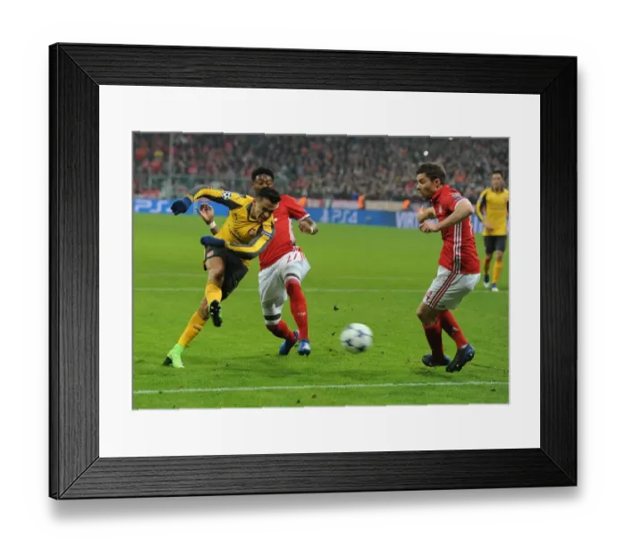 Framed Print : Alexis Sanchez's Stunning Goal: Arsenal's Upset of Bayern Munich in the Champions League (2016-17) Framed Print : Alexis Sanchez's Stunning Goal: Arsenal's Upset of Bayern Munich in the Champions League (2016-17)