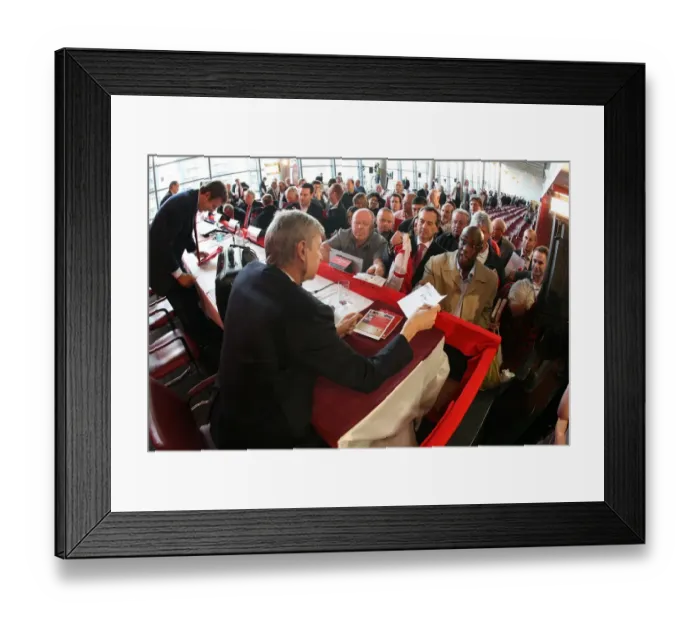 Framed Print : Arsene Wenger at Arsenal AGM, Emirates Stadium, 2008