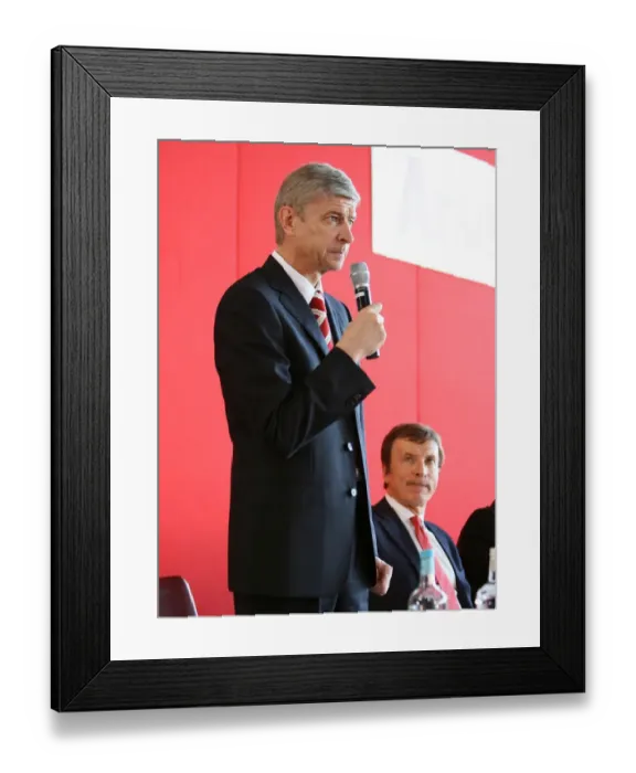 Framed Print : Arsene Wenger at Arsenal AGM, 2008 - Emirates Stadium Framed Print : Arsene Wenger at Arsenal AGM, 2008 - Emirates Stadium
