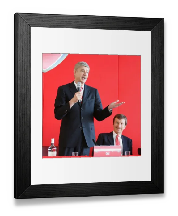 Framed Print : Arsene Wenger and Stan Kroenke at Arsenal AGM, 2008 - Emirates Stadium Framed Print : Arsene Wenger and Stan Kroenke at Arsenal AGM, 2008 - Emirates Stadium