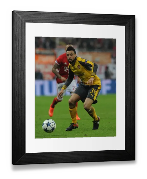 Framed Print : Francis Coquelin (Arsenal). Bayern Munich 5: 1 Arsenal. UEFA Champions League. Round of 16 Framed Print : Francis Coquelin (Arsenal). Bayern Munich 5: 1 Arsenal. UEFA Champions League. Round of 16