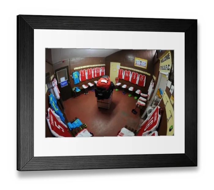 Framed Print : Arsenal's Fifth Round Preparations: A Peek into the Sutton United Changing Room