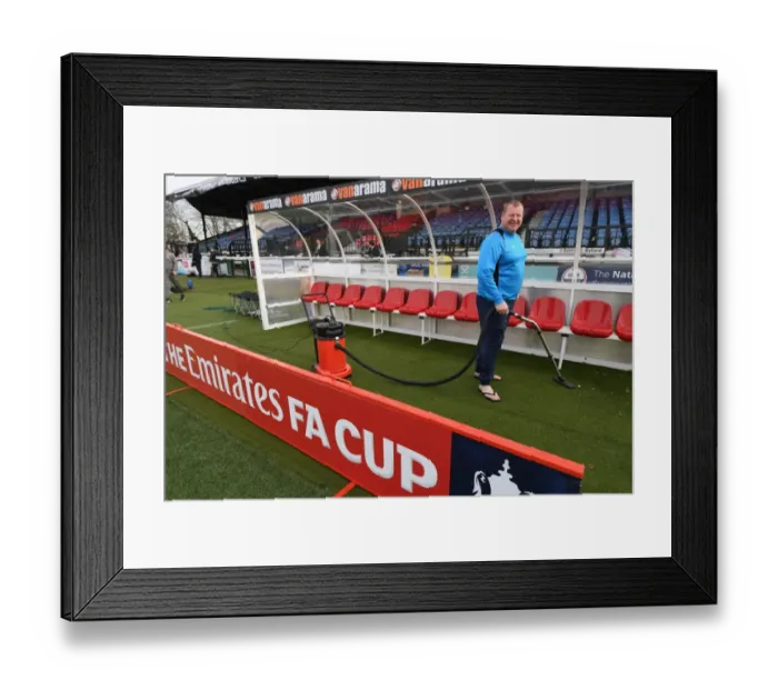 Framed Print : Sutton's Surprise: Wayne Shaw and the Unforgettable FA Cup Clash between Sutton United and Arsenal
