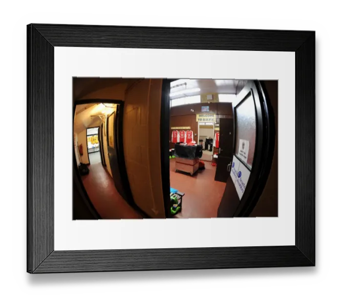 Framed Print : A Glimpse into Arsenal's Fifth Round Preparations: Sutton United's Changing Rooms