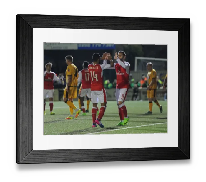 Framed Print : Theo Walcott's Brace: Arsenal's Emirates FA Cup Fifth Round Victory over Sutton United Framed Print : Theo Walcott's Brace: Arsenal's Emirates FA Cup Fifth Round Victory over Sutton United