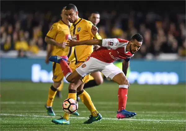 Theo Walcott Dodges Past Craig Eastmond: Sutton United vs. Arsenal in The Emirates FA Cup Fifth Round