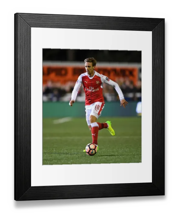 Framed Print : Arsenal's Journey to FA Cup Glory: Nacho Monreal in Action against Sutton United Framed Print : Arsenal's Journey to FA Cup Glory: Nacho Monreal in Action against Sutton United