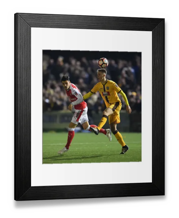 Framed Print : Granit Xhaka vs. Adam May: A FA Cup Battle at Sutton United