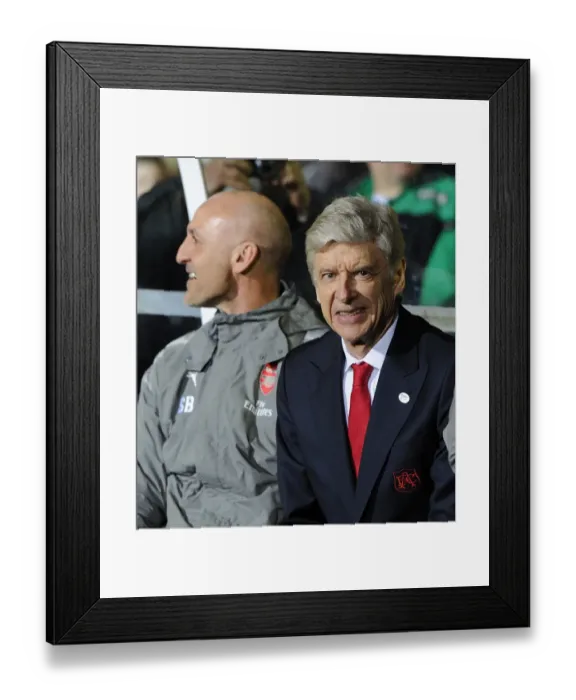 Framed Print : Arsene Wenger at Sutton United: Arsenal's FA Cup Fifth Round Challenge
