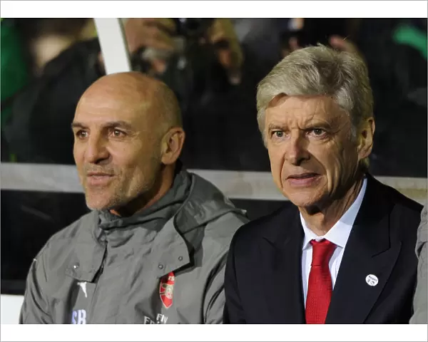 Arsene Wenger and Steve Bould before Sutton United vs. Arsenal FA Cup Match, 2017
