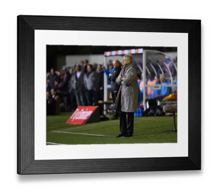 Framed Print : Arsene Wenger Leads Arsenal in FA Cup Battle at Sutton United Framed Print : Arsene Wenger Leads Arsenal in FA Cup Battle at Sutton United