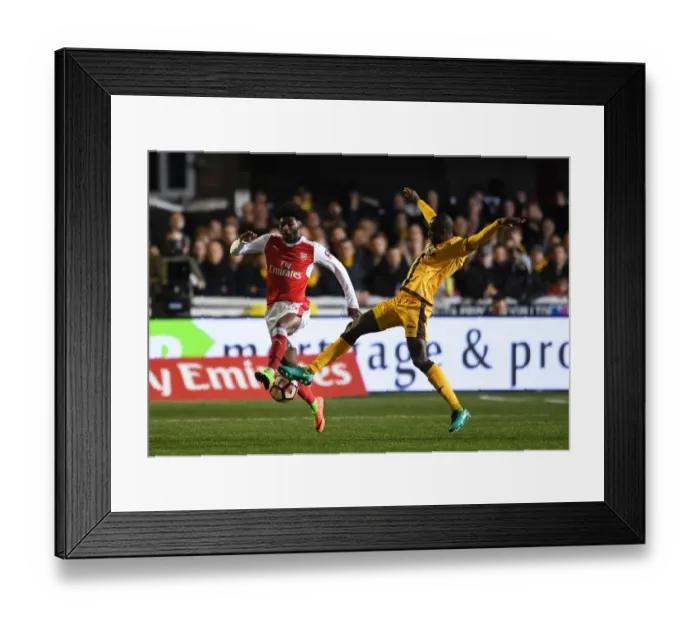 Framed Print : Sutton United's FA Cup Upset: Ainsley Maitland-Niles vs. Bedsente Gomis
