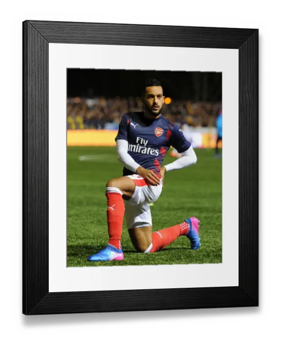 Framed Print : Theo Walcott's Arsenal Prepares for Sutton United FA Cup Showdown