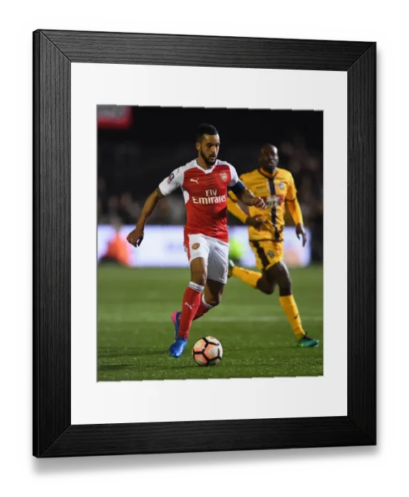 Framed Print : Theo Walcott in Action: Sutton United vs. Arsenal - Emirates FA Cup Fifth Round