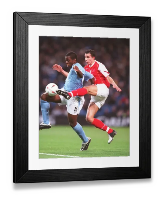 Framed Print : Rodin van Persie (Arsenal) Nedum Onuoha (Man City). Manchester City v Arsenal Framed Print : Rodin van Persie (Arsenal) Nedum Onuoha (Man City). Manchester City v Arsenal