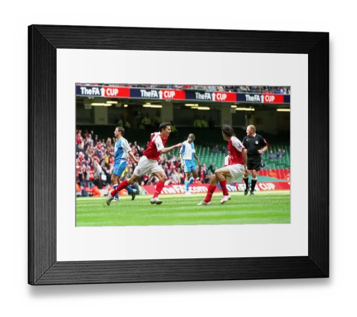 Framed Print : Arsenal's Triumph: 3-0 FA Cup Semi-Final Victory over Blackburn Rovers at Millennium Stadium (2005) Framed Print : Arsenal's Triumph: 3-0 FA Cup Semi-Final Victory over Blackburn Rovers at Millennium Stadium (2005)