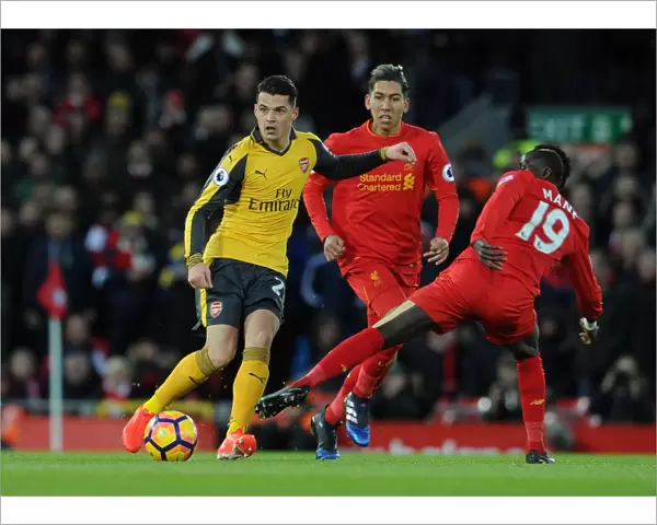 Xhaka Under Pressure: Liverpool vs. Arsenal, Premier League 2016-17