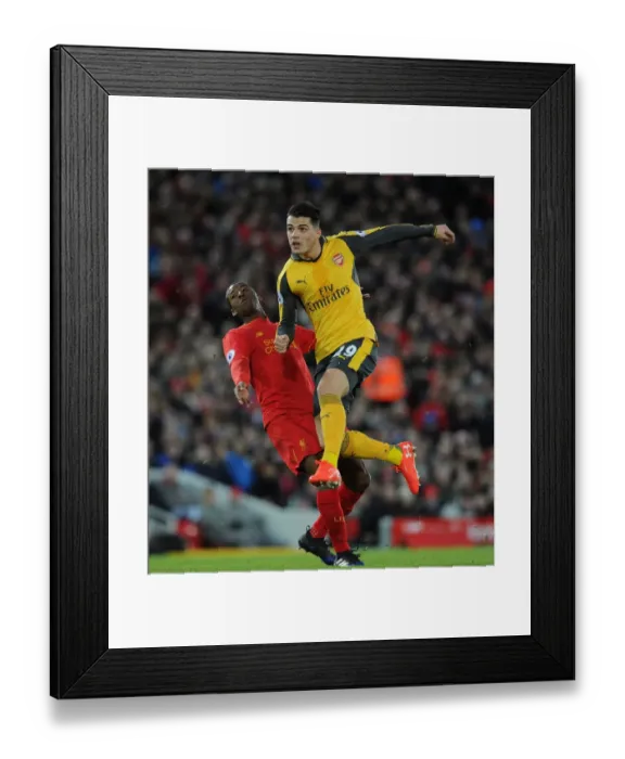 Framed Print : Xhaka vs. Wijnaldum: Intense Battle at Anfield - Liverpool vs. Arsenal, Premier League 2016-17 Framed Print : Xhaka vs. Wijnaldum: Intense Battle at Anfield - Liverpool vs. Arsenal, Premier League 2016-17