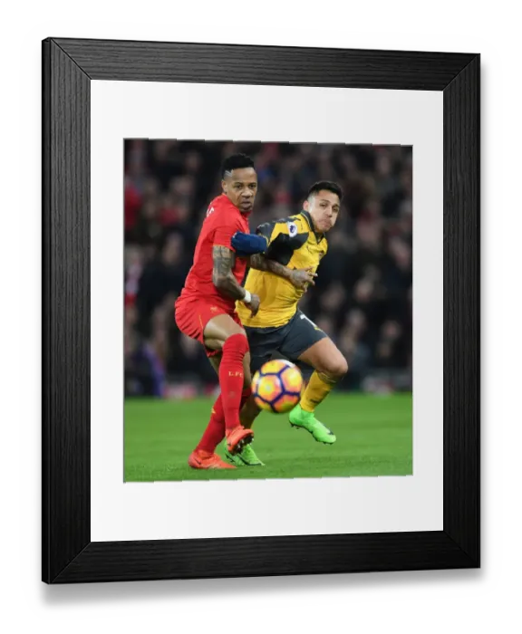 Framed Print : Clash of Titans: Sanchez vs. Clyne - Premier League Showdown