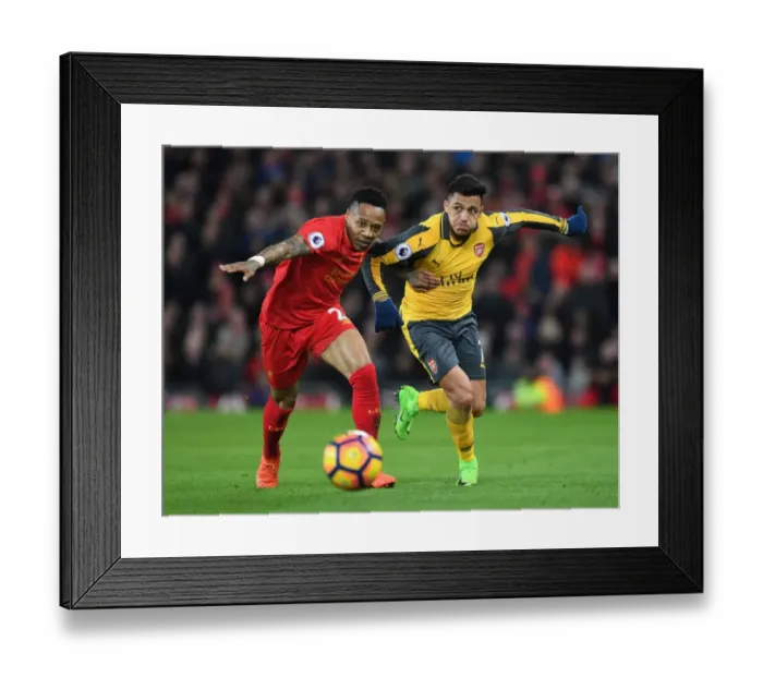 Framed Print : Sanchez vs. Clyne: A Premier League Showdown - Arsenal vs. Liverpool, 2016-17