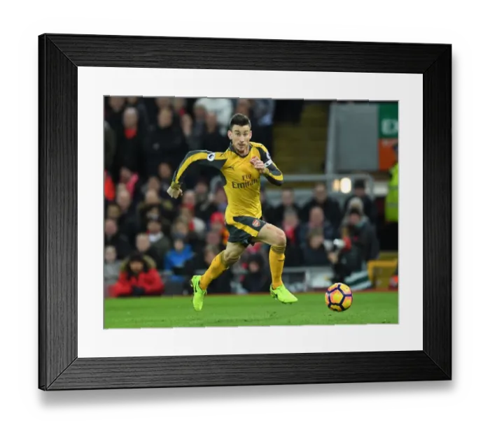 Framed Print : Arsenal's Laurent Koscielny Faces Off Against Liverpool at Anfield (Premier League 2016-17) Framed Print : Arsenal's Laurent Koscielny Faces Off Against Liverpool at Anfield (Premier League 2016-17)