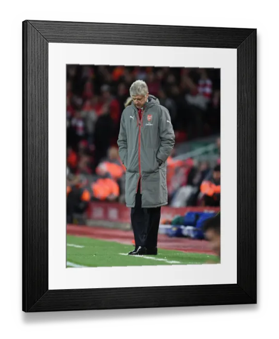 Framed Print : Arsene Wenger at Anfield: A Premier League Battle between Liverpool and Arsenal, 2016-17