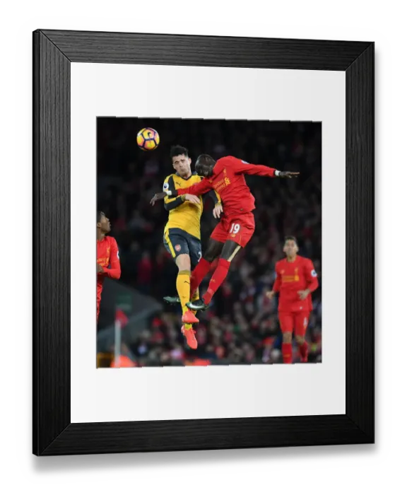 Framed Print : Clash of Titans: Xhaka vs. Mane - Liverpool vs. Arsenal, Premier League 2016-17 Framed Print : Clash of Titans: Xhaka vs. Mane - Liverpool vs. Arsenal, Premier League 2016-17