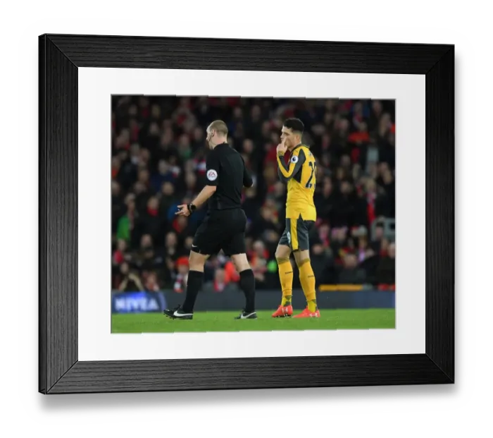 Framed Print : Xhaka's Controversial Moment: Liverpool vs. Arsenal, Premier League 2016-17 Framed Print : Xhaka's Controversial Moment: Liverpool vs. Arsenal, Premier League 2016-17