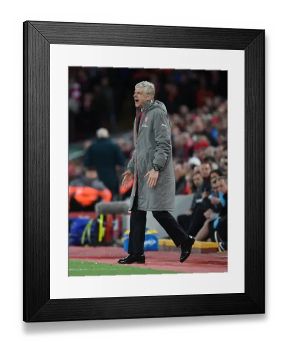 Framed Print : Arsene Wenger at Anfield: Liverpool vs. Arsenal, Premier League 2016-17 Framed Print : Arsene Wenger at Anfield: Liverpool vs. Arsenal, Premier League 2016-17