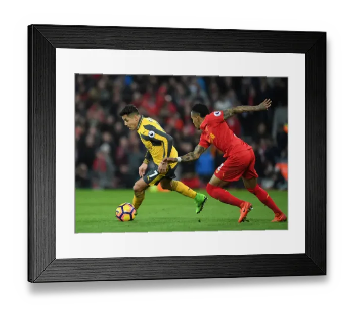 Framed Print : Clash of Stars: Sanchez vs. Clyne - Premier League Showdown