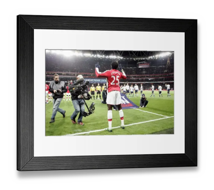 Framed Print : Emmanuel Adebayor: Arsenal Star Filmed Before the Arsenal vs. Tottenham Showdown, Emirates Stadium, 2008 Framed Print : Emmanuel Adebayor: Arsenal Star Filmed Before the Arsenal vs. Tottenham Showdown, Emirates Stadium, 2008
