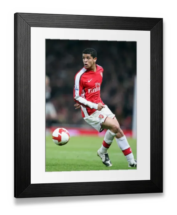 Framed Print : Denilson in Action: Arsenal vs. Tottenham Hotspur's Thrilling 4-4 Barclays Premier League Clash at Emirates Stadium, October 29, 2008