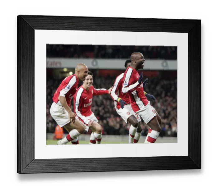 Framed Print : William Gallas celebrates scoring Arsenals 2nd goal