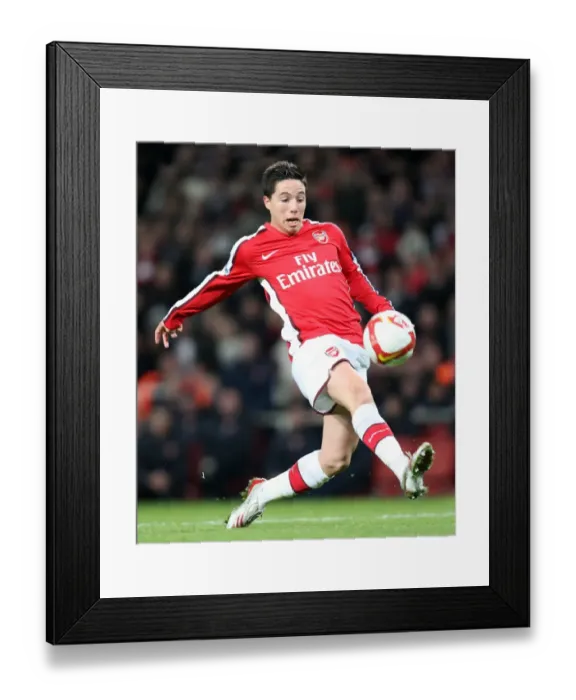 Framed Print : Samir Nasri: Arsenal's Hero in the 4-4 Thriller Against Tottenham Hotspur, Barclays Premier League, Emirates Stadium (October 2008)