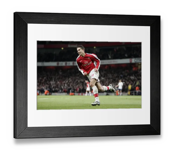 Framed Print : Dramatic Equalizer: Robin van Persie Rescues Arsenal in the 4-4 Thriller against Tottenham (2008) Framed Print : Dramatic Equalizer: Robin van Persie Rescues Arsenal in the 4-4 Thriller against Tottenham (2008)