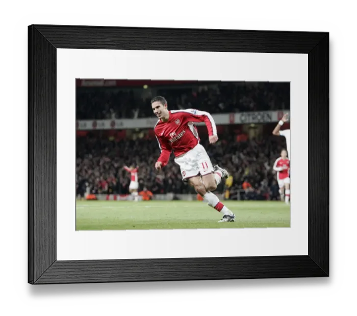 Framed Print : Robin van Persie's Game-Changing Goal: Arsenal vs. Tottenham, 4-4