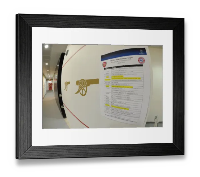 Framed Print : Arsenal FC vs. FC Bayern Munich: Pre-Match Instructions - UEFA Champions League Showdown, Emirates Stadium Framed Print : Arsenal FC vs. FC Bayern Munich: Pre-Match Instructions - UEFA Champions League Showdown, Emirates Stadium