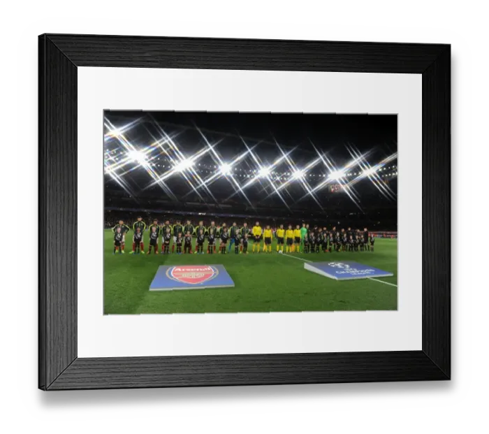 Framed Print : Champions League Clash: Arsenal FC vs. FC Bayern Munich at Emirates Stadium (2017)